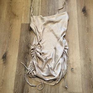 BY TOGETHER dress in light tan/ cream adjustable straps & adjustable length S